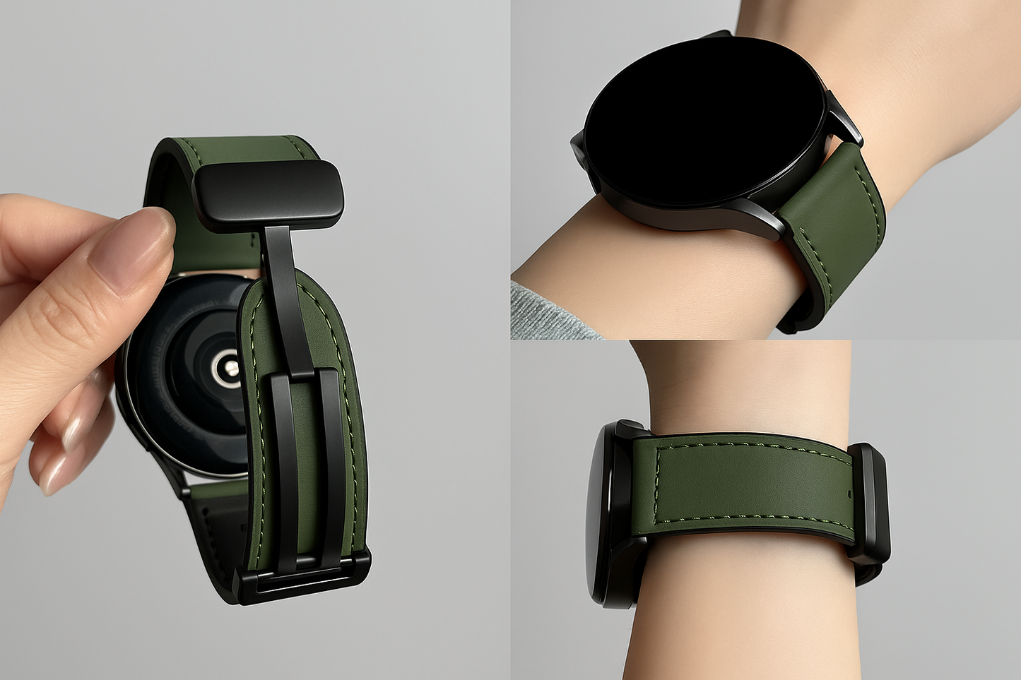 Luxury Smartwatch With Leather Strap – Sports + Health Edition